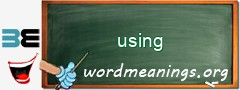 WordMeaning blackboard for using